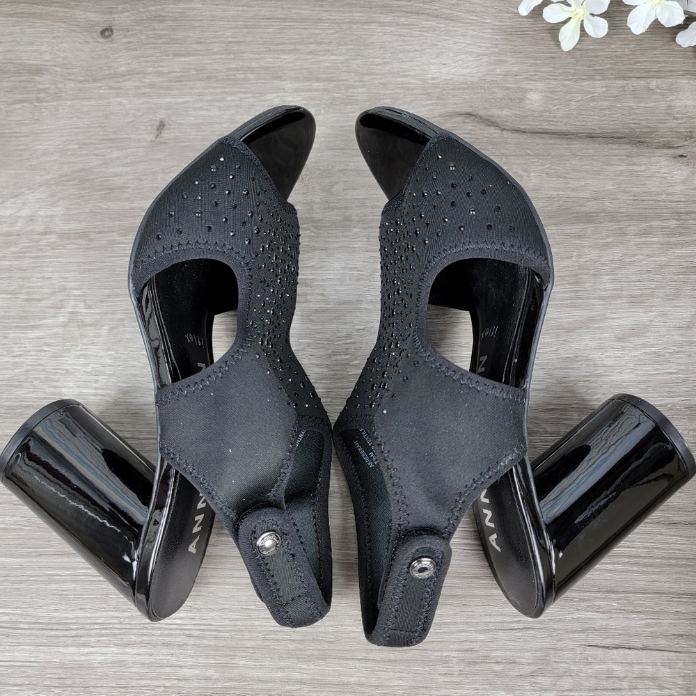 ANNE KLEIN Rebekah embellished Cylinder Heel Sandal - Picture 6 of 11